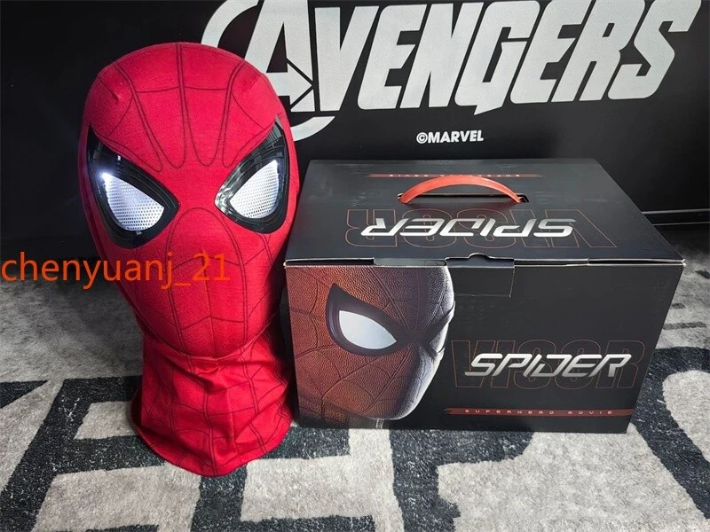 EE. UU.! 1:1 Spiderman Casco Completo Máscara Usable Control Remoto Ojos Juegos con disfraces Utilería Regalo Foto 2 de 4