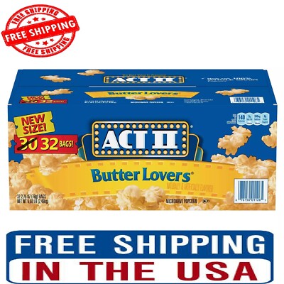  ACT II Butter Lovers Microwave Popcorn (2.75 oz., 32 pk.) FREE SHIPPING