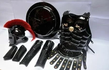 300 Medieval King Roman Spartan Helmet With Muscle Jacket War Armor Shield