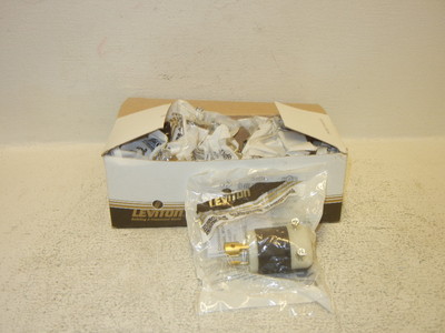 BOX OF 10 LEVITON 4720-C NEW 15A-125V BLACK LOCKING PLUGS 2P 3W GRND 4720C