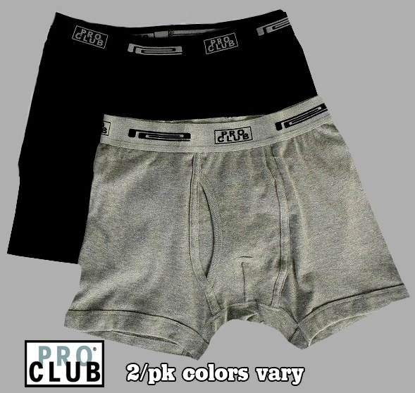 2 Nuevos calzoncillos boxer PROCLUB ropa interior para hombre preembalados PRO CLUB talla S pequeños Foto 2 de 2