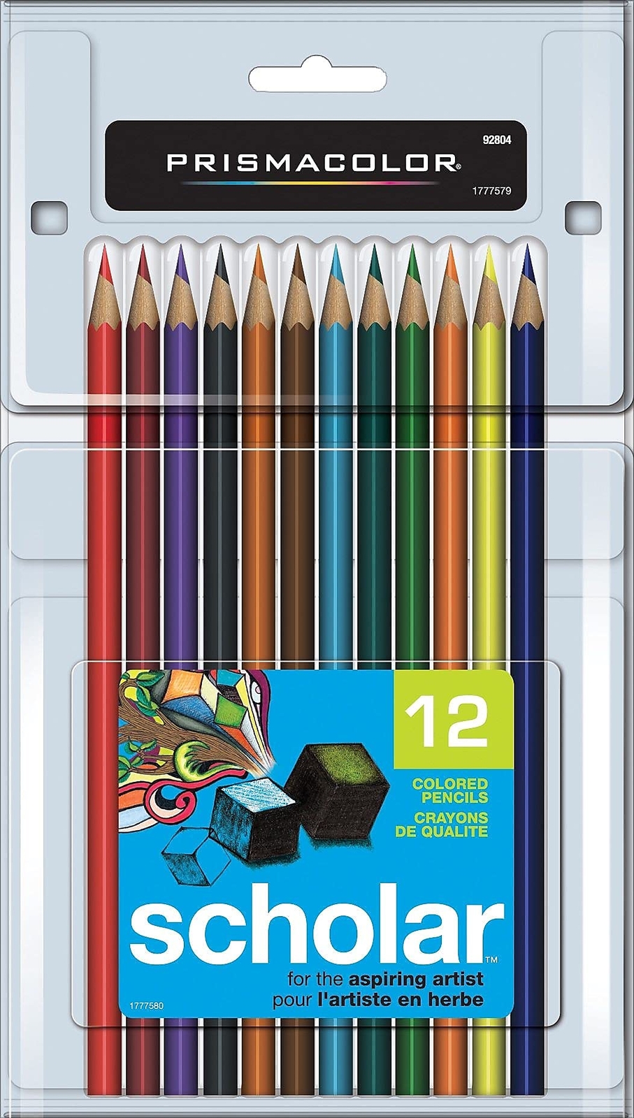 92804 Scholar Colored Pencils 12-CountAssorted