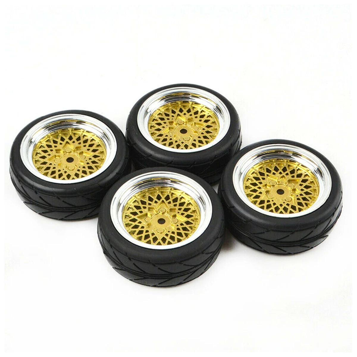 Set 4 Ruote E Pneumatici Run Flat C12M Per Modellino RC Scala 1:10 - Kforce Racing - Foto 3