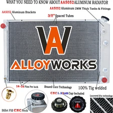3 Row Aluminum Core Radiator For 1973-1987 Chevy C/K 10/20/30 1973-1991 Blazer
