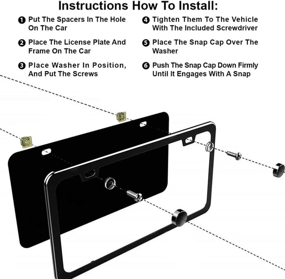 Marco de matrícula de metal cromado de fútbol americano NFL Denver Broncos Foto 3 de 4