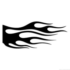 Flames Fire - Decal Sticker - Multiple Colors  Sizes - ebn7360