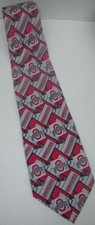Gently used Ohio State University Buckeyes 100 silk neck tie