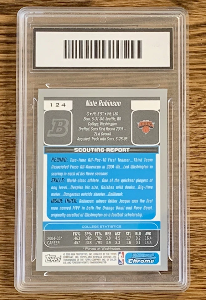 2005 BOWMAN CHROME NATE ROBINSON RC GRADED GEM MINT 10 - Image 4 of 4