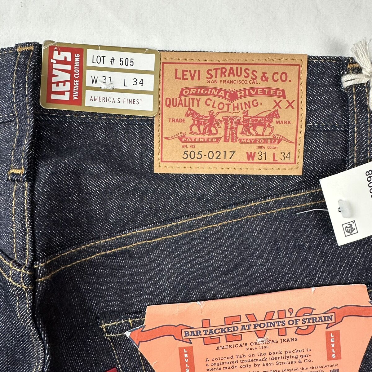 Levi's Vintage Clothing 505-0217 1967 W31 L34 Rigid Blue Levi's Vintage Clothing 505-0217 1967 W31 L34 Rigid Blue