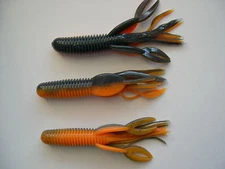 15 pk 4" Craw Tube Bass Lure Crawtube - CRAWDAD LAM  - SCENT & SALT