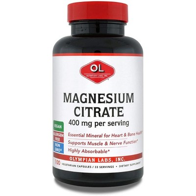 Magnesium Citrate 400 Mg Supplement By Olympian Labs Capsules 1 Pack