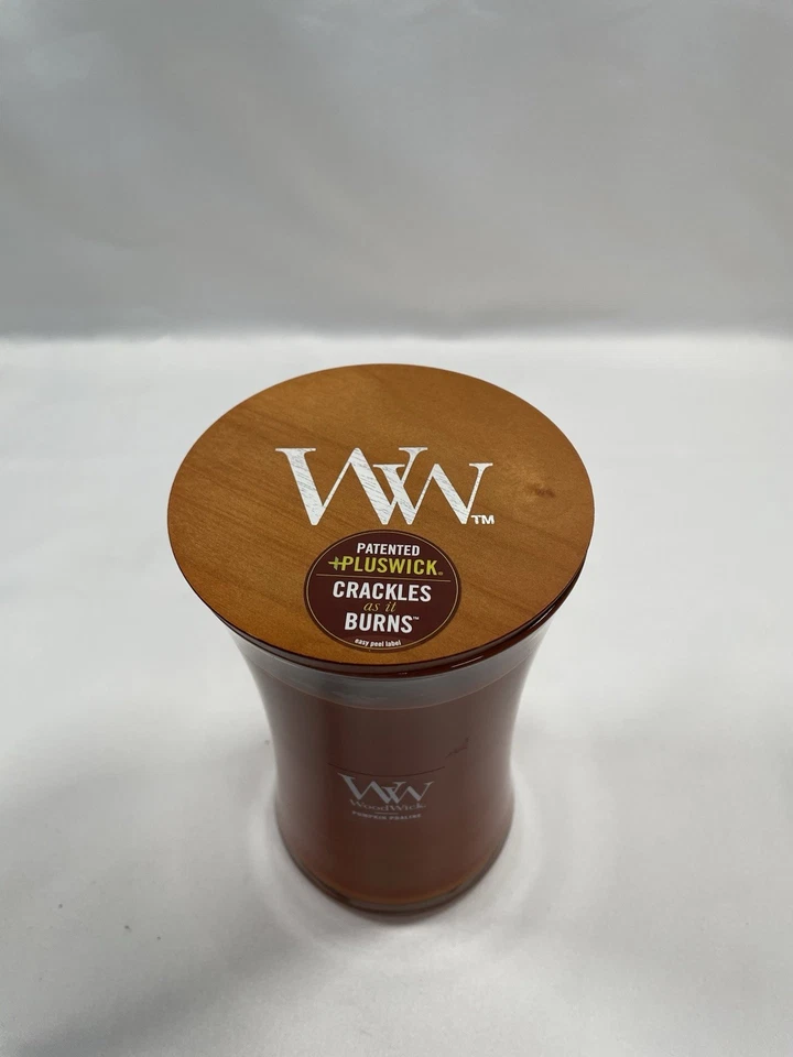 WoodWick Hourglass Crackle Candle 21.5oz Pumpkin Praline | NEW & UNUSED Wick - Image 2 of 4