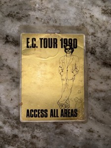 ERIC CLAPTON 1990 GOLD BACKSTAGE PASS ACCESS ALL AREAS CONCERT TOUR