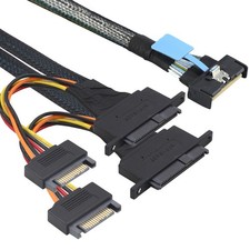PCIE Slimline 5.0 MCIO 8I 74P to 2 SFF-8639+15P With Screw Positioning Holes