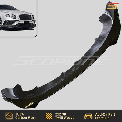Scopione Carbon Front Bumper Lip Spoiler for Bentley 16-18 Continental GT V8 S