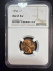 1958 1c Lincoln Wheat Penny Cent NGC MS 65 RD Red****NO RESERVE ****
