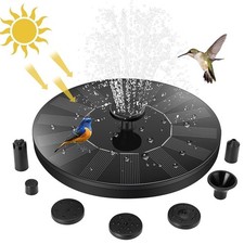 Solar Fountain Pump Solar Powered Water Features with 7 Nozzles for The Garden