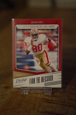 2024 Panini Prestige - #FR-JR Jerry Rice For The Record - San Francisco 49ers