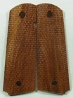 New, Wood Checkered Grips for Colt 1911 Full Size Government ,Clone, Kimber