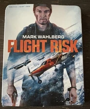 FLIGHT RISK (4K Ultra HD + Blu-Ray + Digital) with Slipcover - Mark Wahlberg NEW