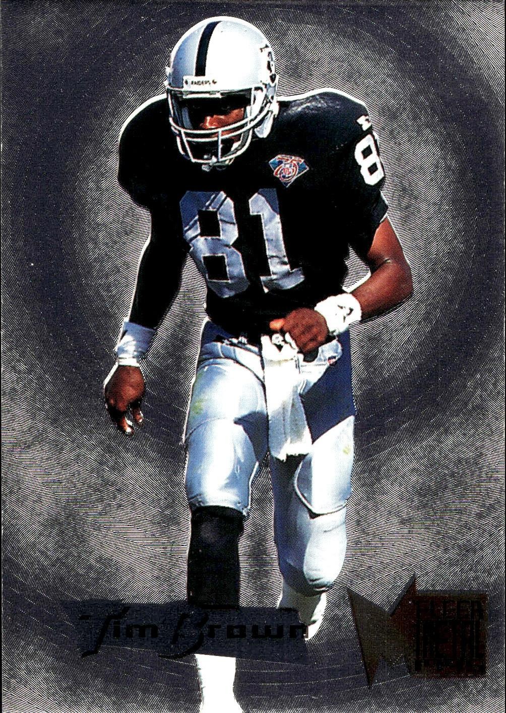 1995 Fleer Metal #5 Tim Brown Silver Flashers