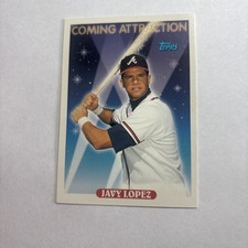 1993 Javy Lopez Topps Rookie Card #811 Atlanta Braves MLB . rookie card picture