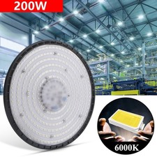 200W LED High Bay Lights UFO Industrial Factory Warehouse Workshop Low Bay Lamp