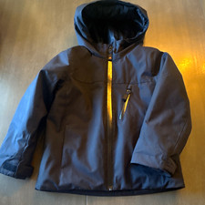Ozark Trail Kids Hooded Insulated Softshell Jacket Black XS Zip Pockets