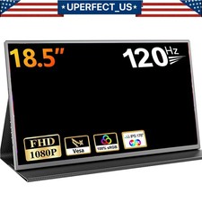 2025 Portable Monitor 18.5'' FHD HDMI USB C 120Hz Display Screen for Laptop PS5