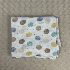 Aden Anais Disney Baby Winnie the Pooh Bear Swaddle Blanket Polka Dot Blue Tan