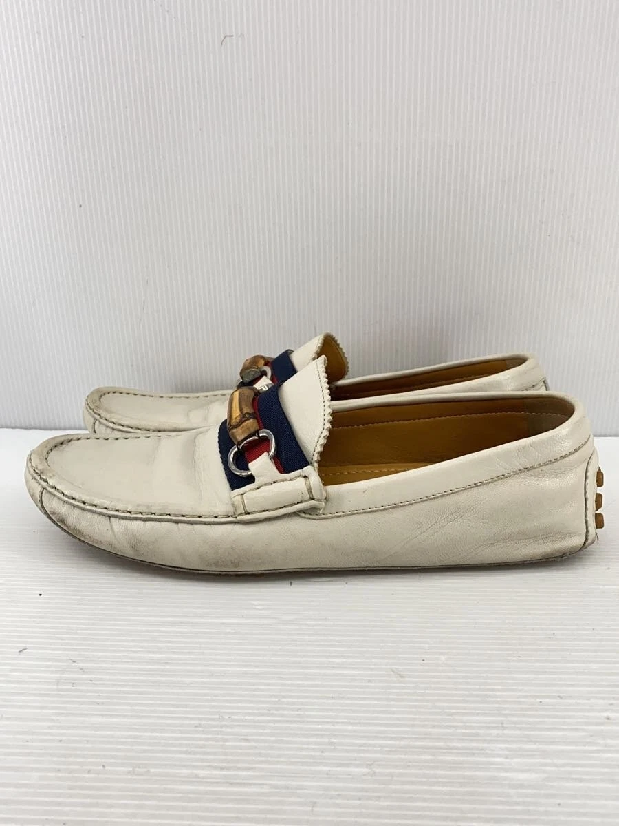 Mocassins Gucci UK8,5 cuir blanc occasion chaussures élégantes