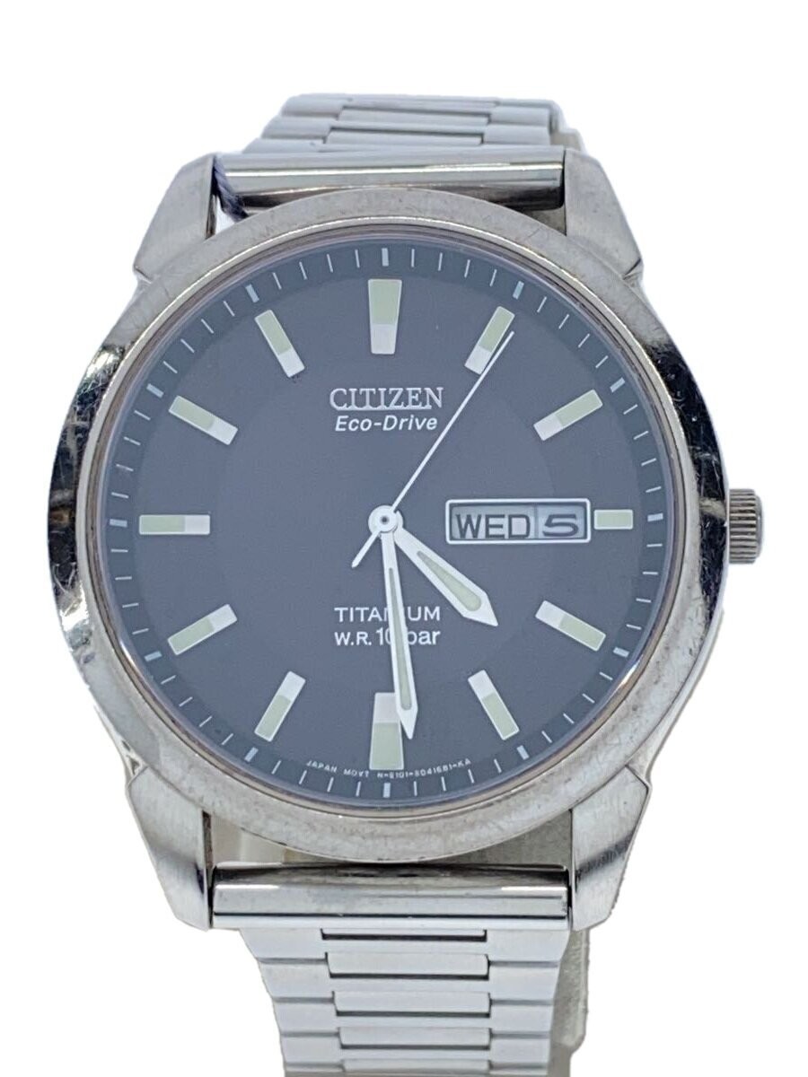 CITIZEN Quartz Analog Watch Stainless Steel Black Silver