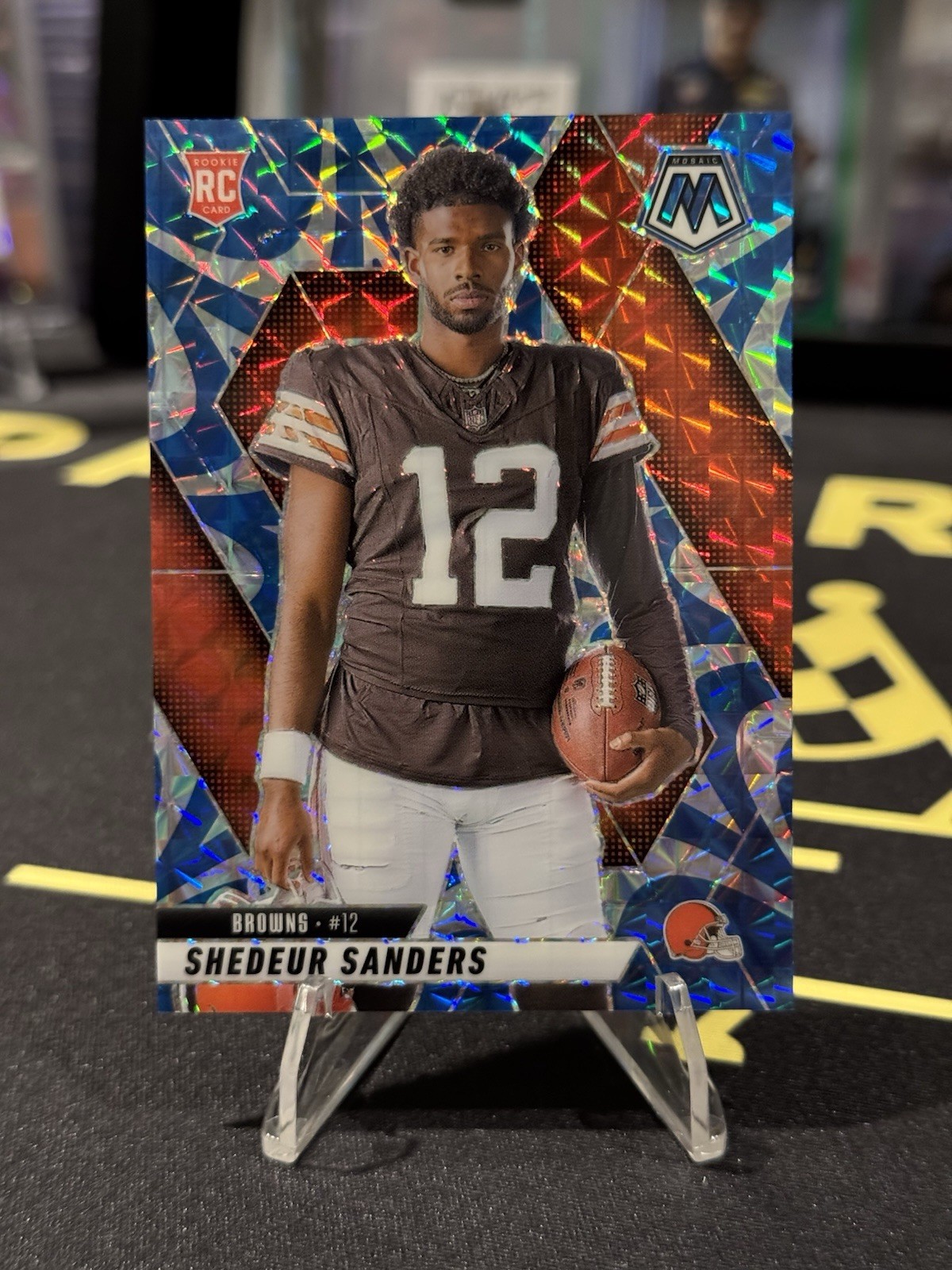 2025 Panini Mosaic Shedeur Sanders RC Reactive Blue Variation #290 Browns