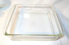 Vintage PYREX 8 x 8" Clear #222 Glass 2qt Brownie, Casserole Dish w/Full Handles
