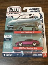 AUTO WORLD.. DELUXE SERIES.. 2 PACK.. PONY POWER.. 1985 FORD MUSTANG SVO.TARGET