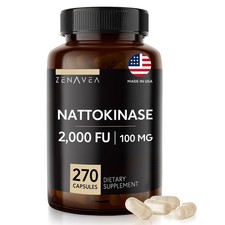 Zenavea - Nattokinase Supplement - 2000 FU of 1 Count Pack 270 , Red