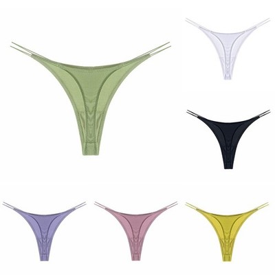 Bequem Frauen Tanga T-Back Unterwäsche Leichte Strech Sexy G-String Tangas