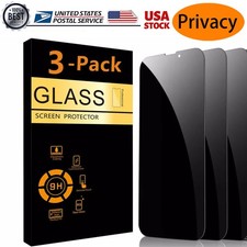 3 Pack for iPhone 17 16 15 14 13 Pro Max Privacy Tempered Glass Screen Protector