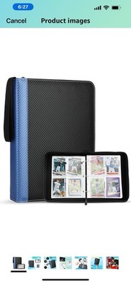4-Pocket Card Binder for Trading Cards Holder Fits 400 Cards 50 Removable Sheets