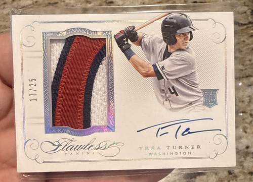 Trea Turner 2016 Panini Flawless Rookie RC Auto Patch 17/25