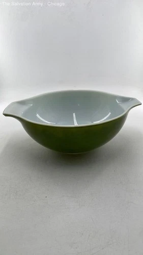 Pyrex Green Glassware Cinderella Double Handle Round Mixing Bowl Set Of 4