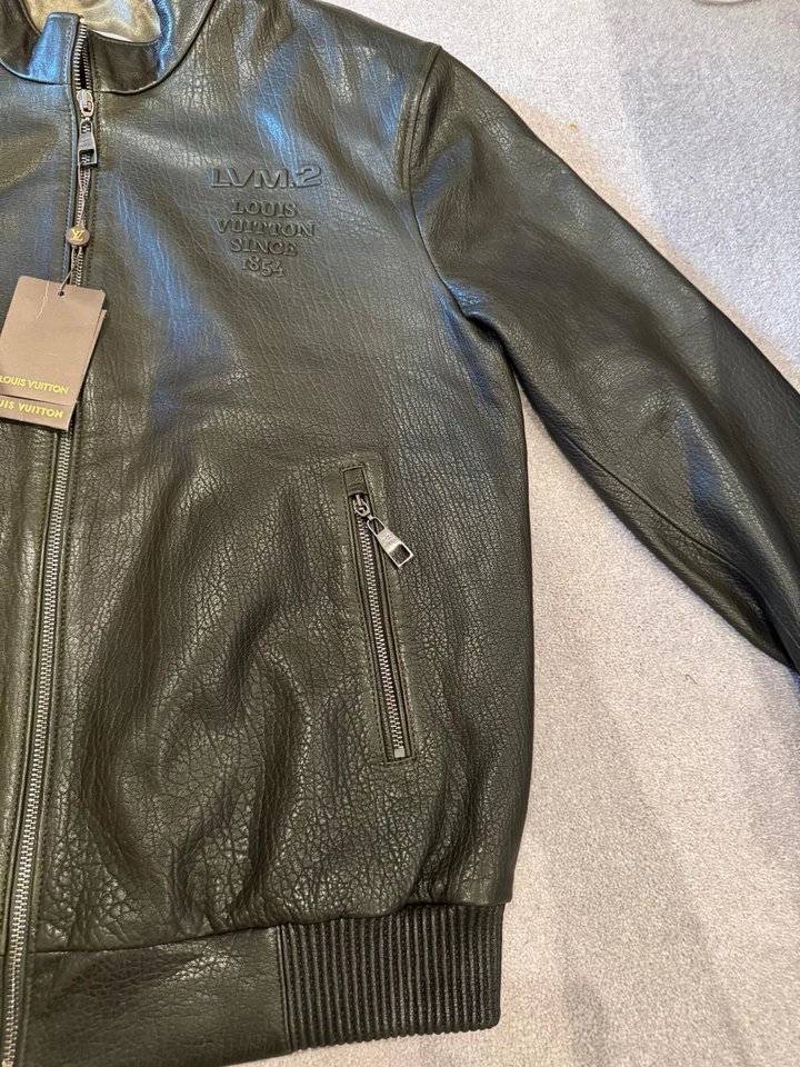 LV Louis Vuitton Leather Jacket - Image 4 of 4