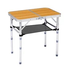 Outdoor Folding Camping Table,2ft Portable Pinic Table W/ 3 Adjustable Height