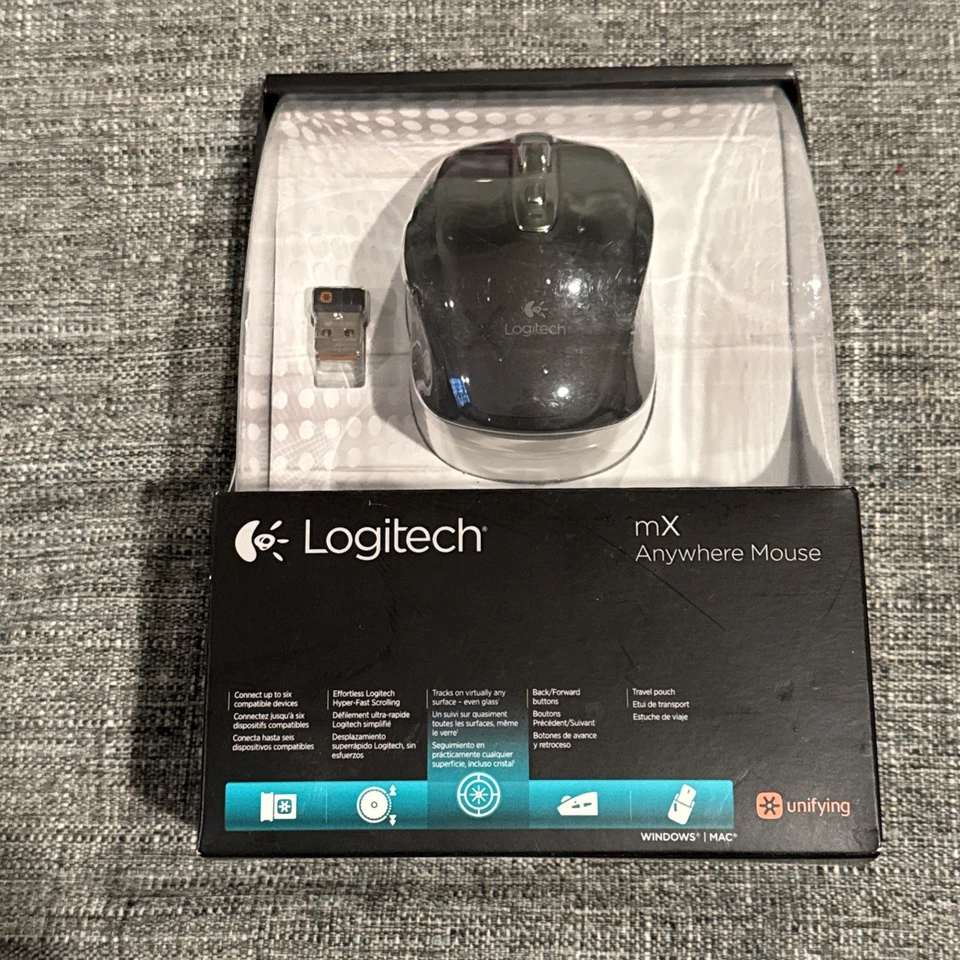Logitech Anywhere MX Kabellose Lasermaus 910-003194 Nano Unifying Empfänger Neu in OVP