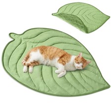 Pet Dog Cat Cooling Mat Leaf Shaped Soft Blanket Pad Floor Bed Mat Cool  Warm