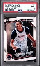 PSA 2024 Prizm Black Kyshawn George Rookie #217 White Silver Prizm /175 POP/2 🔥