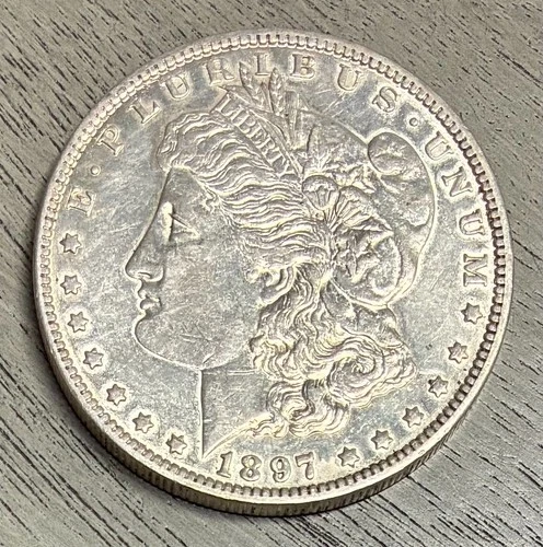 1897-O Morgan Silver Dollar, AU Details, Cleaned, Scarce Date!