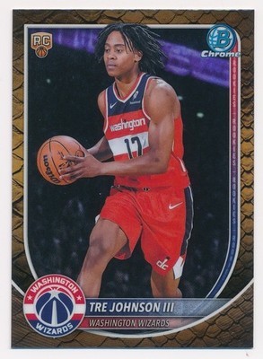 Tre Johnson III 2025-26 Bowman Chrome REPTILIAN REFRACTOR RC #BCV-6 - Wizards