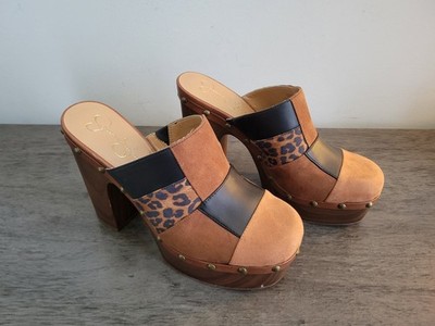 Jessica Simpson Dasally Clog With Rivets Natural Combo Size 11M | eBay