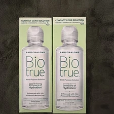 2x Bausch & Lomb Biotrue Multi-Purpose Contact Lens Solution 4 oz Exp 04/2027